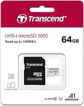MEMORY MICRO SDXC 64GB C10 TS64GUSD300S TRANSCEND