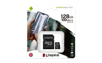 Kingston | Canvas Select Plus | UHS-I | 128 GB | MicroSDXC | Flash memory class 10 | SD Adapter SDCS2/128GB