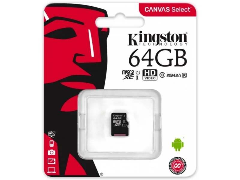 Kingston 64GB micro SDXC Canvas Select