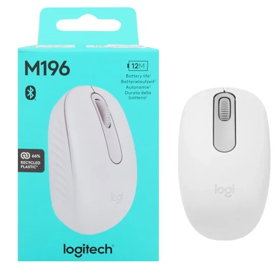 MOUSE BLUETH OPTICAL M196 WHITE 910- 007460 LOGITECH
