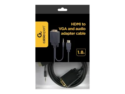 CABLE HDMI-VGA +3.5MM 1.8M A-HDMI-VGA-03-6 GEMBIRD