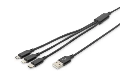 ASSMANN USB Charger cable USB A 3in1 1m AK-300160-010-S 