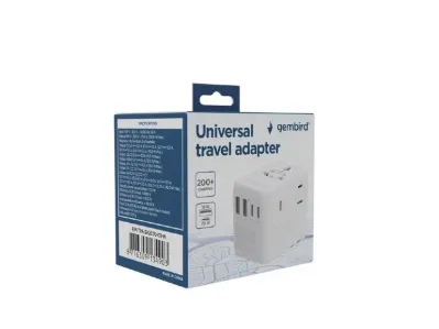 POWER ADAPTER TRAVEL 70W WHITE TPA- 2A3C70-01-W GEMBIRD reisiadapter