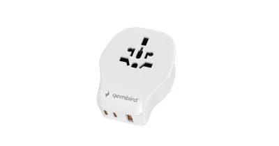 POWER ADAPTER TRAVEL 20W WHITE TPA- 1A2C20-02-W GEMBIRD reisiadapter