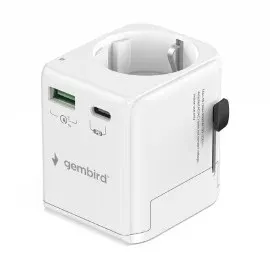 POWER ADAPTER GROUNDED 20W WHT TPA- EU1A1C20-01-W GEMBIRD reisiadapter